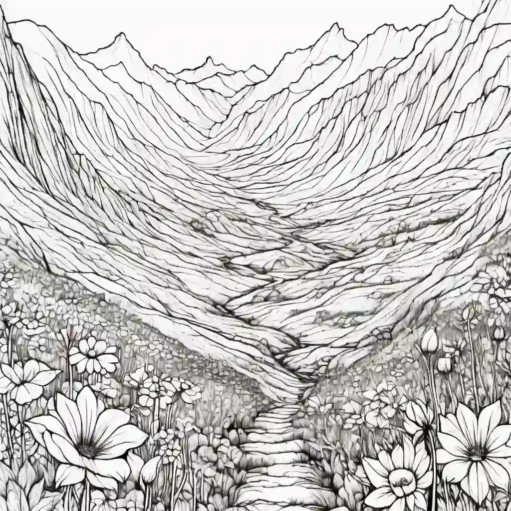 Valley of Flowers coloring pages